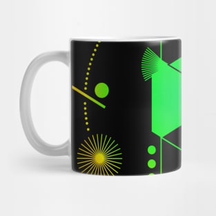 Geometric Planet galaxy yellow Mug